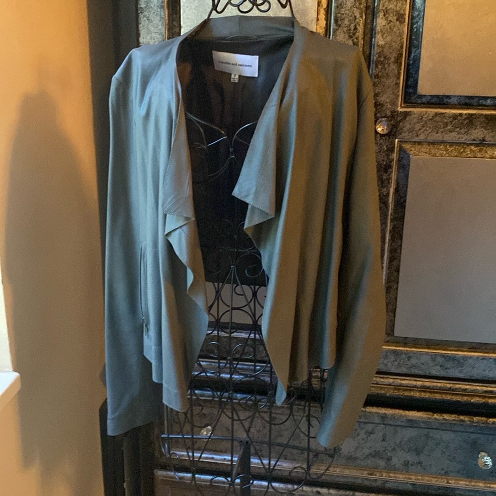 Gray Leather Cupcakes & Cashmere Jacket